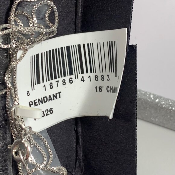 Love Walks on Four Paws Dog Bone + Paw 16" S/S Necklace Diamond 1/10 ct NWT $150 - Picture 4 of 5